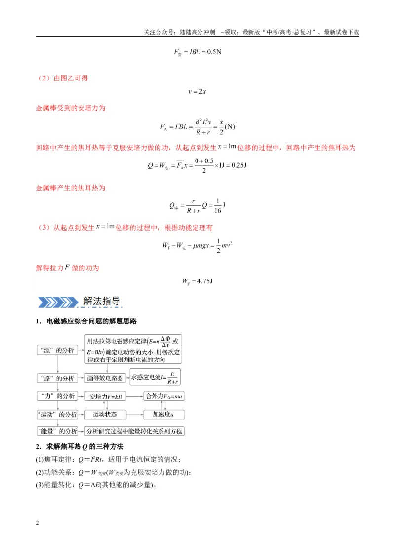 《大题10电磁感应综合问题（解析版）_04-物理-高考总复习_专项复习_2024年_2024年新高考物理大题突破练习题限时集训试卷练习_资料》第2页预览