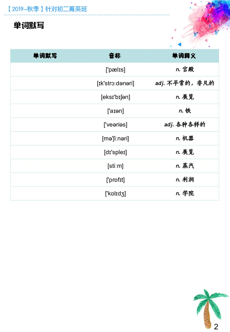 《19秋-初二菁英秋季预习手册-c6df5bfd711d_学而思刘飞飞新概念一二三册_刘飞飞新概念二_07.新概念二80到96单元》第3页预览