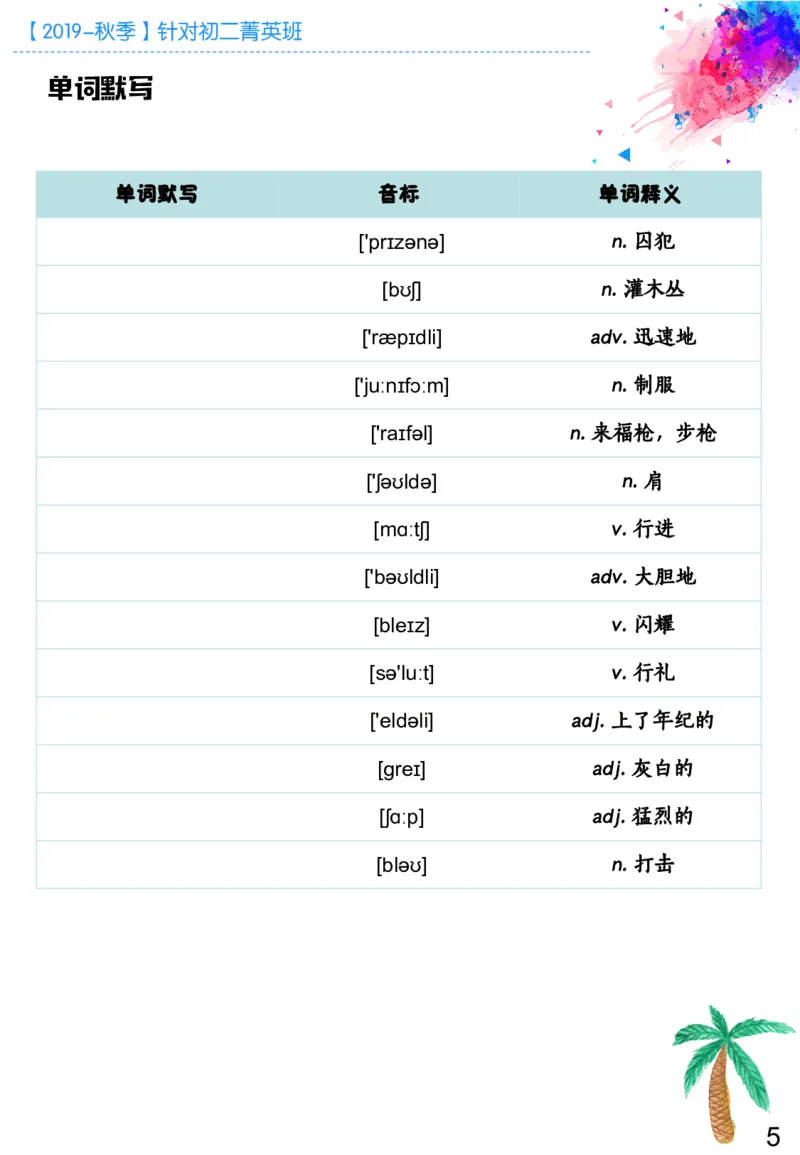 《19秋-初二菁英秋季预习手册-c6df5bfd711d_学而思刘飞飞新概念一二三册_刘飞飞新概念二_07.新概念二80到96单元》第6页预览
