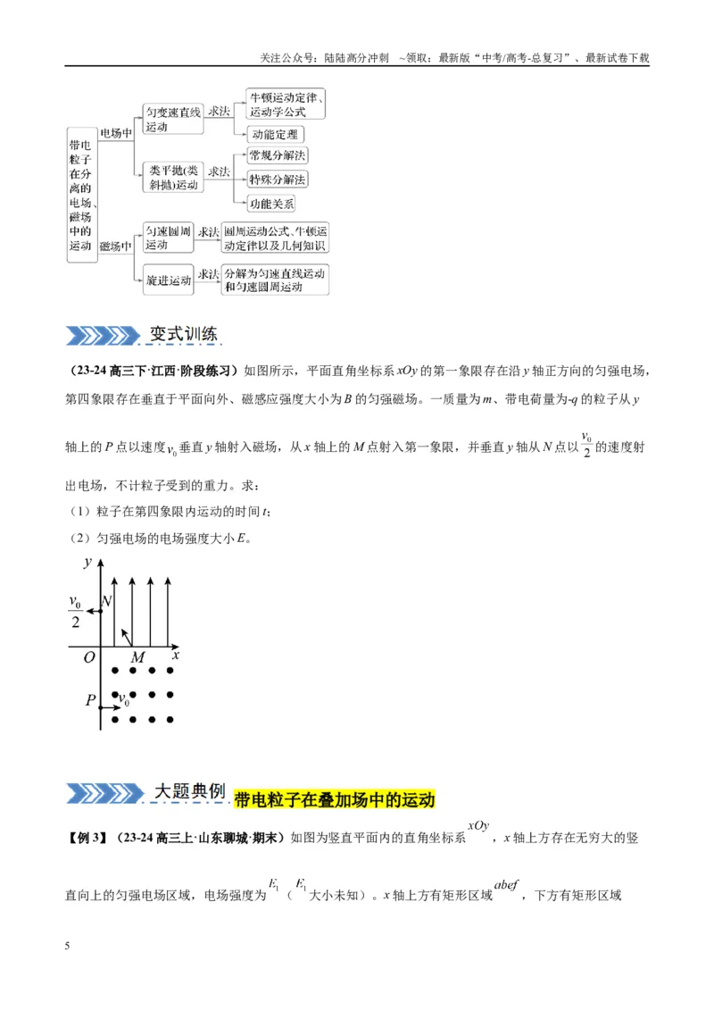 《大题09带电粒子在匀强磁场、组合场、复合场中的运动（原卷版）_04-物理-高考总复习_专项复习_2024年_2024年新高考物理大题突破练习题限时集训试卷练习_资料》第5页预览