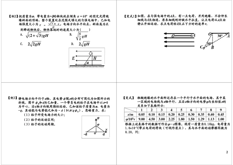《39讲义-fb358223a8f5_学而思高三全套_高三录播课程各种版本_高三一轮二轮_21630=11964高考物理一轮总复习(含动量部分）-于亮61讲_第39讲：带电粒子在电场的运动问题（2）》第2页预览