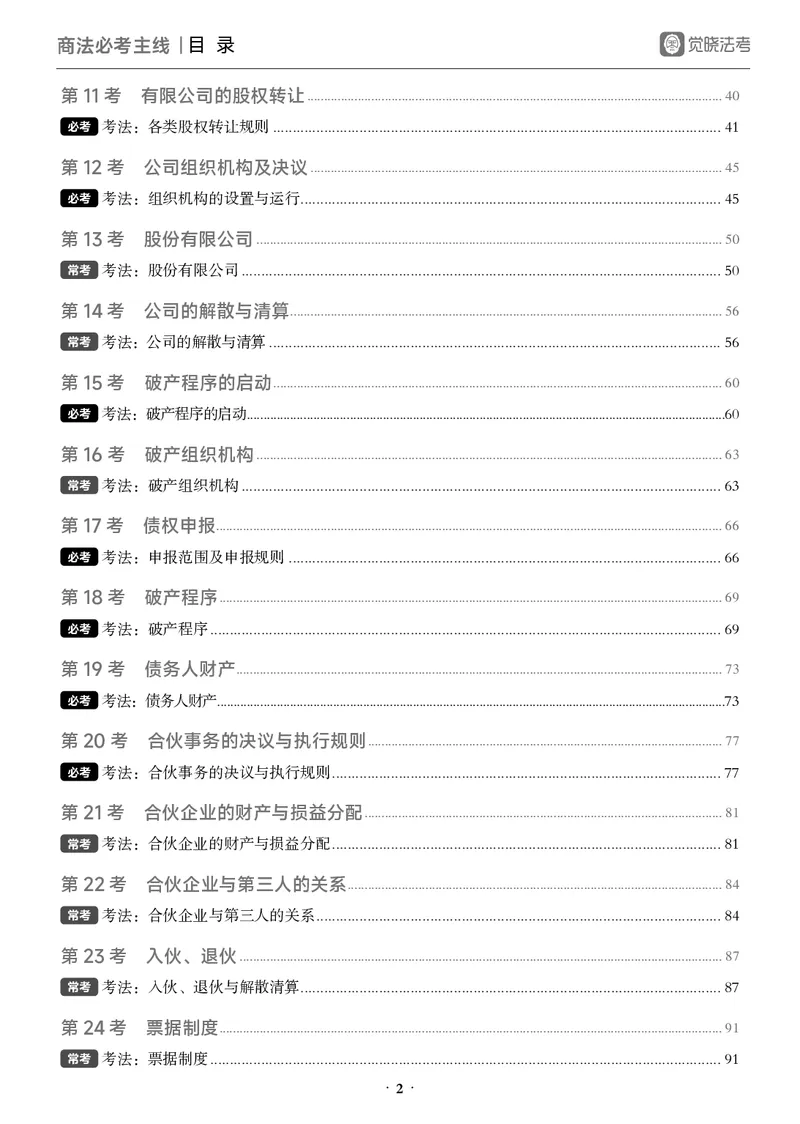 《黑白2026年商法必考主线_2026法考客观_觉-X_0926JX客观考前冲刺-必考主线课程_04.2026年商法必考主线（刘安琪）》第2页预览
