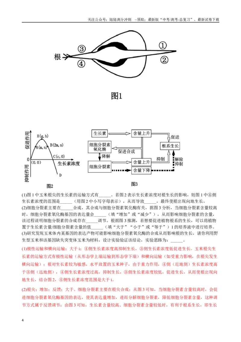 《大题预测01（A+B两组解答题）（教师版）_06-生物-高考总复习_专项复习_2025年_2025年高考生物大题突破+限时集训（安徽专用）》第4页预览