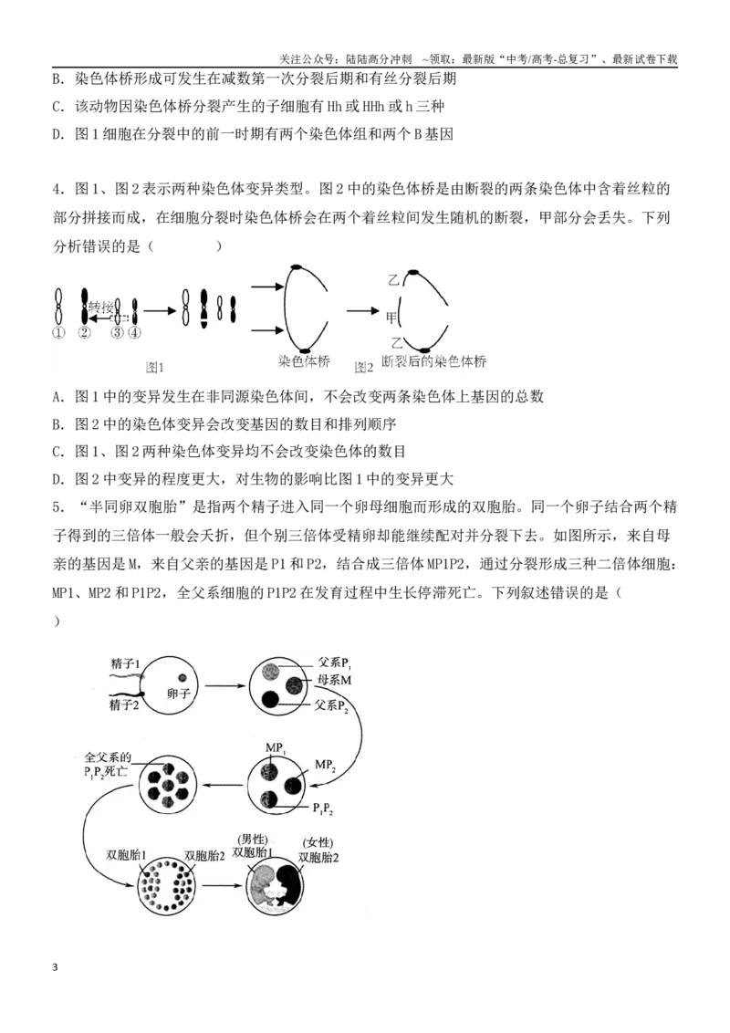 《尖子生突破05细胞的特殊分裂方式（原卷版）_06-生物-高考总复习_专项复习_2024年_2024年高考生物重难点突破精讲_资料》第3页预览