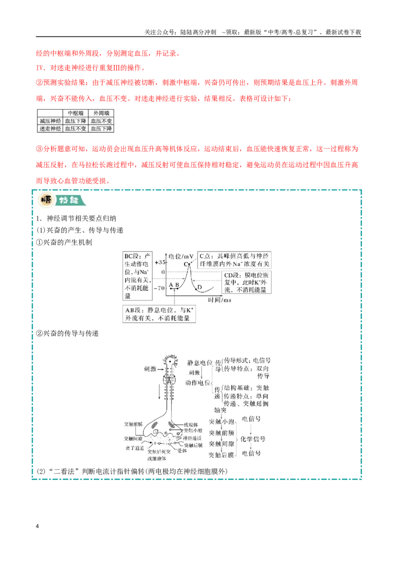 《大题03稳态与调节类（教师版）_06-生物-高考总复习_专项复习_2025年_2025年高考生物大题突破+限时集训（福建专用）》第4页预览