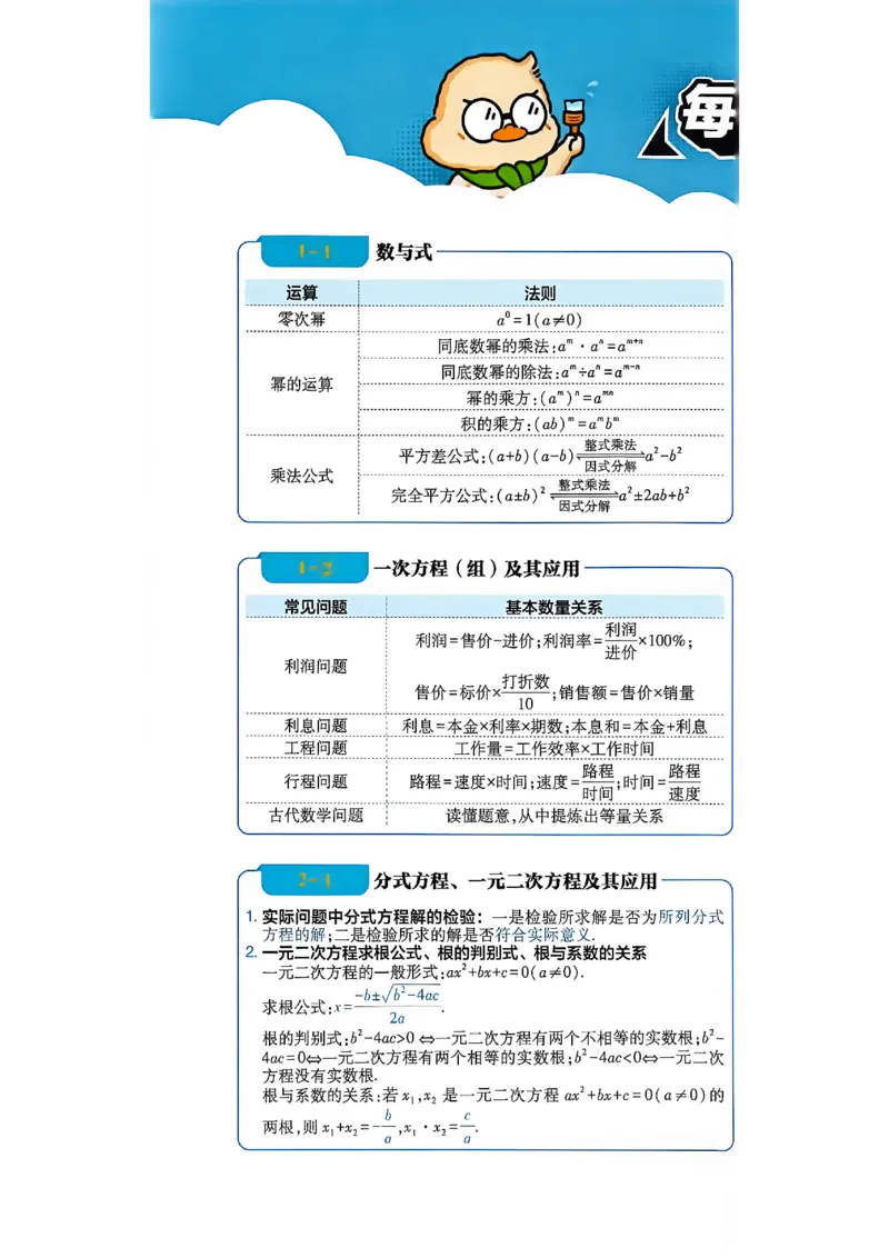 《插页A4_2027版初中《必刷题》真题分类周周练（数学）》第1页预览