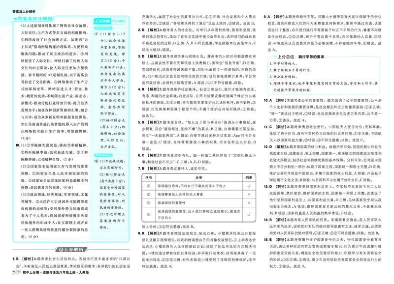 《复习专项（一）知识梳理（三、四单元）-中考新考向备训_2027版初中《理想树上分卷》8年级上册（道法）（人教）》第5页预览