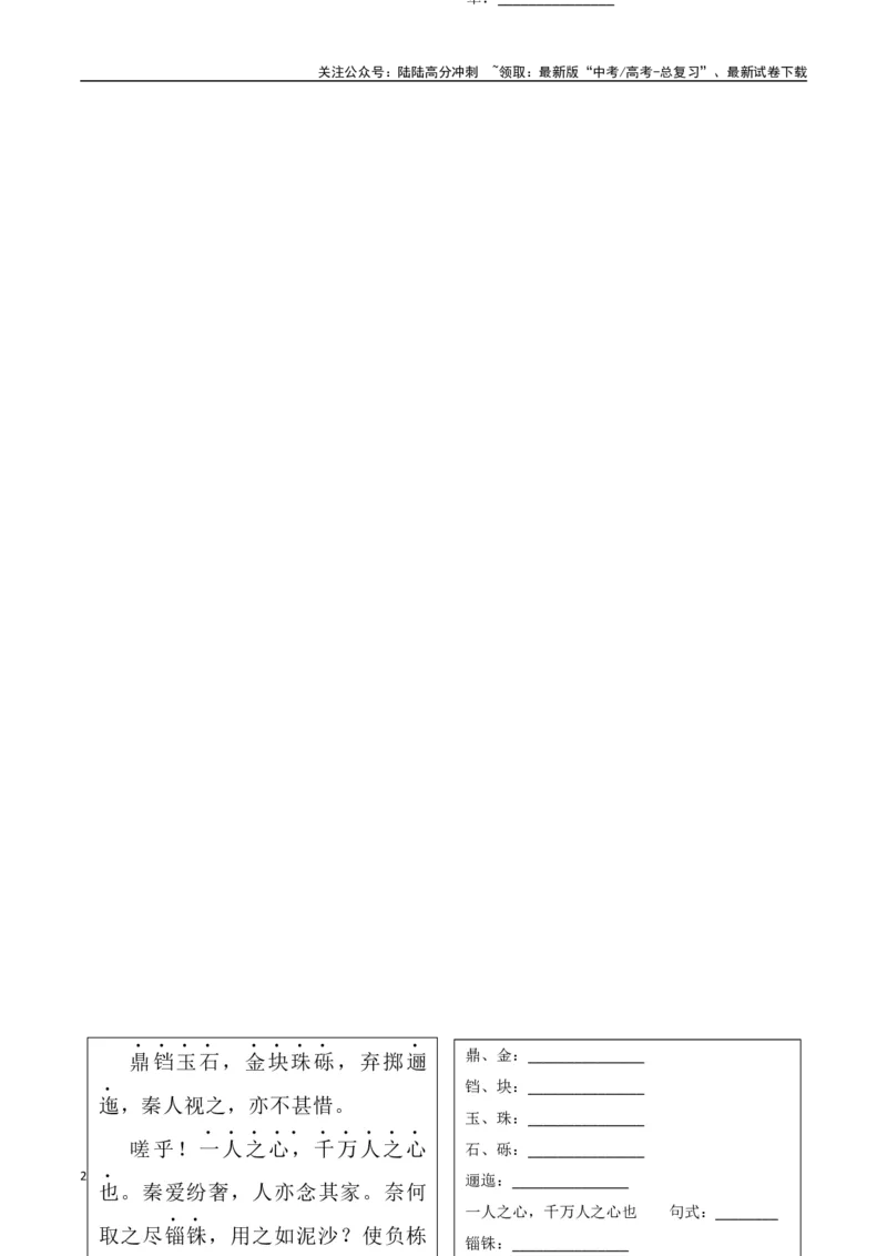 《必修下册背诵篇目之《阿房宫赋》（学生版）_专项复习_2025年_2025年高考语文古诗文必备篇目读写专练（全国通用）_资料_2-必修下册》第2页预览
