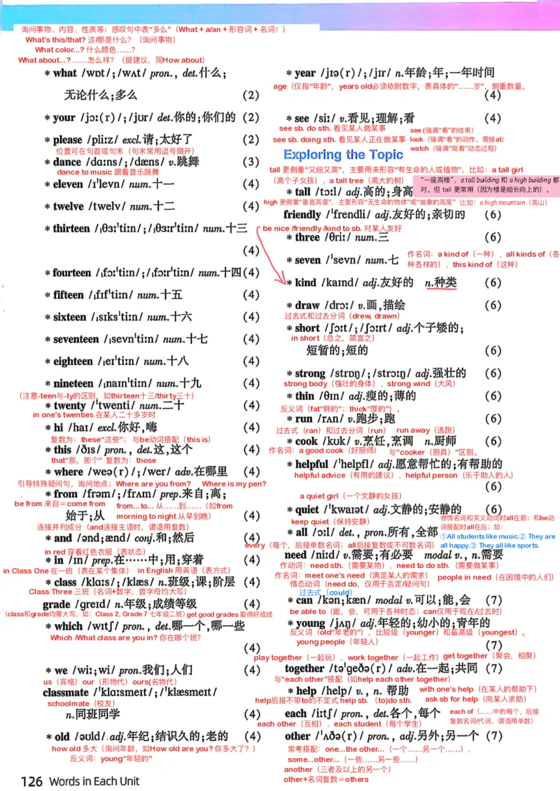 《2026版初中《单词笔记》7年级上册（英语）（仁爱版）_26秋小学初中各机构教辅大合集（一本、教材帮、阳光同学、王朝霞、实验班、小典中点、上分卷、白欧、课堂笔记等等）》第3页预览
