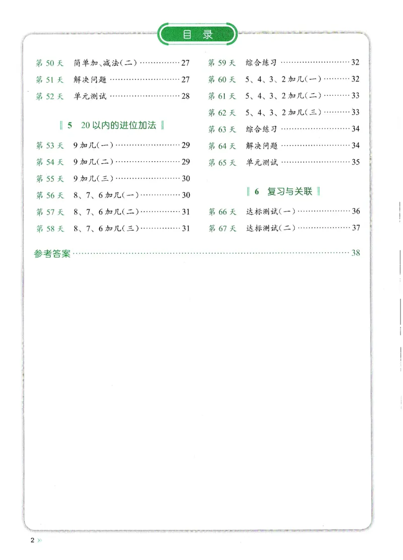 《2024新版一年级上册数学每日10分钟睡前计算小纸条_1年级上册同步教辅_1上-数学_一上数学-口算计算》第2页预览