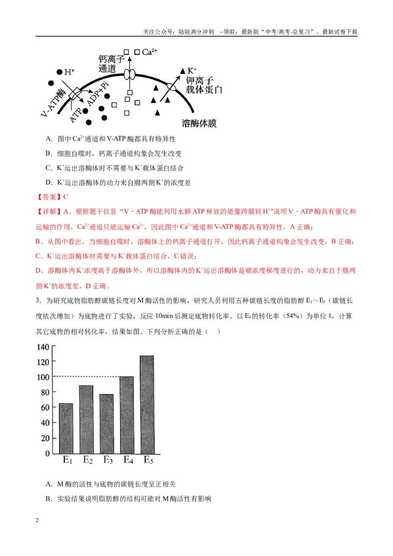 《模拟卷04（重庆专用）（解析版）_06-生物-高考总复习_专项复习_2025年_2025年高考生物模拟卷（重庆专用）4套》第2页预览