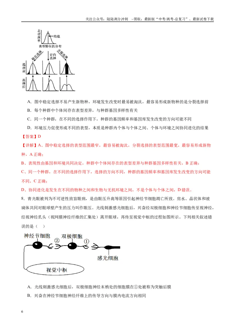 《模拟卷04（重庆专用）（解析版）_06-生物-高考总复习_专项复习_2025年_2025年高考生物模拟卷（重庆专用）4套》第6页预览
