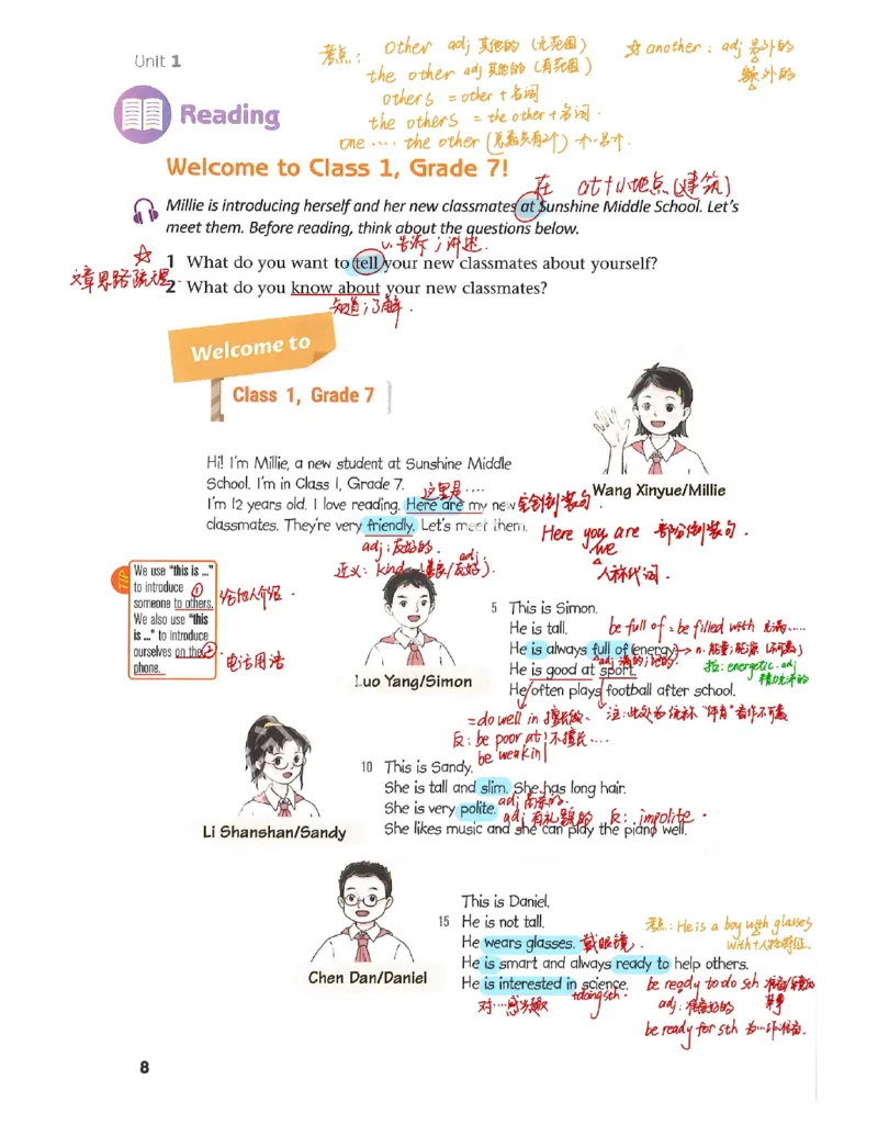 《2026版初中《课堂笔记》7年级上册（英语）（牛津译林版）_26秋小学初中各机构教辅大合集（一本、教材帮、阳光同学、王朝霞、实验班、小典中点、上分卷、白欧、课堂笔记等等）》第3页预览