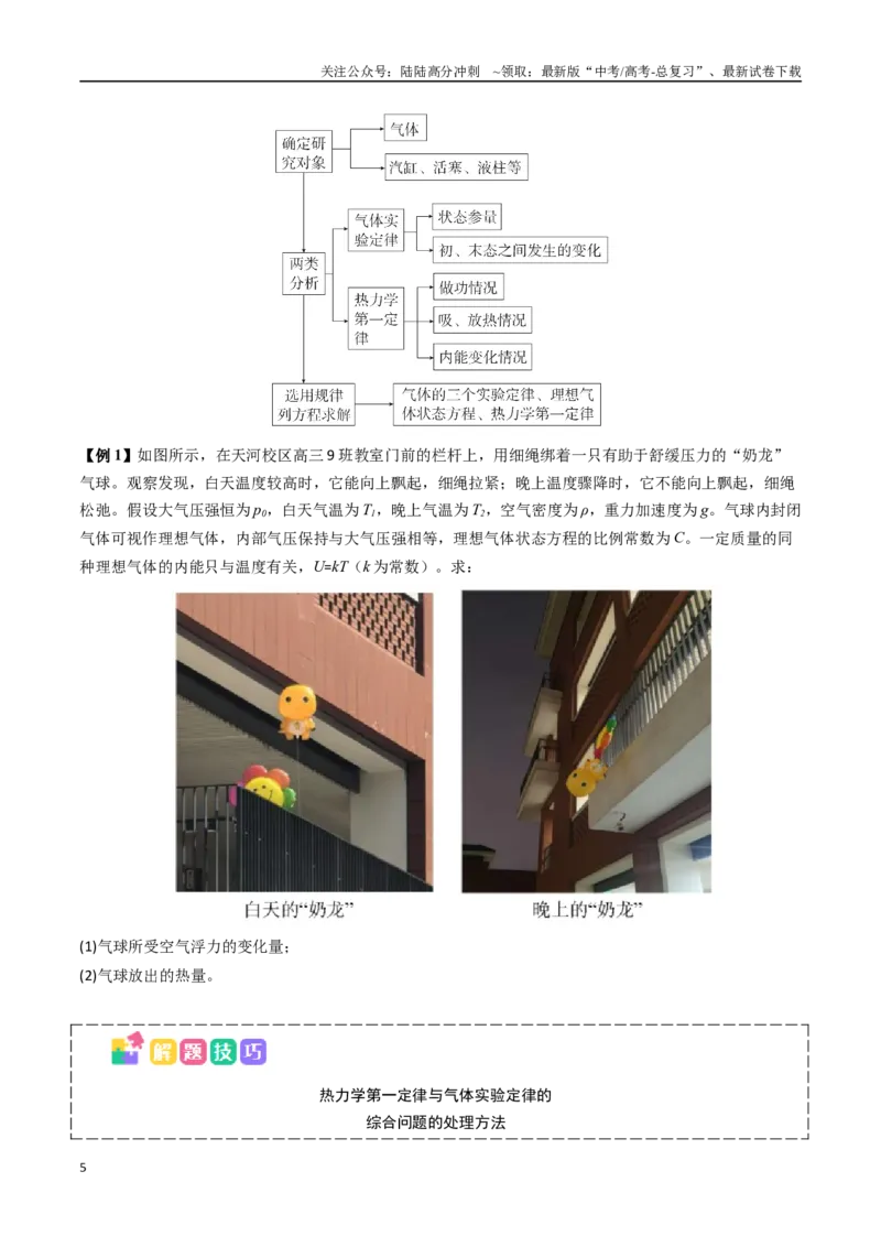 《抢分秘籍14热力学定律与气体实验定律综合应用（五大题型）（学生版）_04-物理-高考总复习_专项复习_2025年_2025年高考物理抢押秘籍（安徽专用）》第5页预览