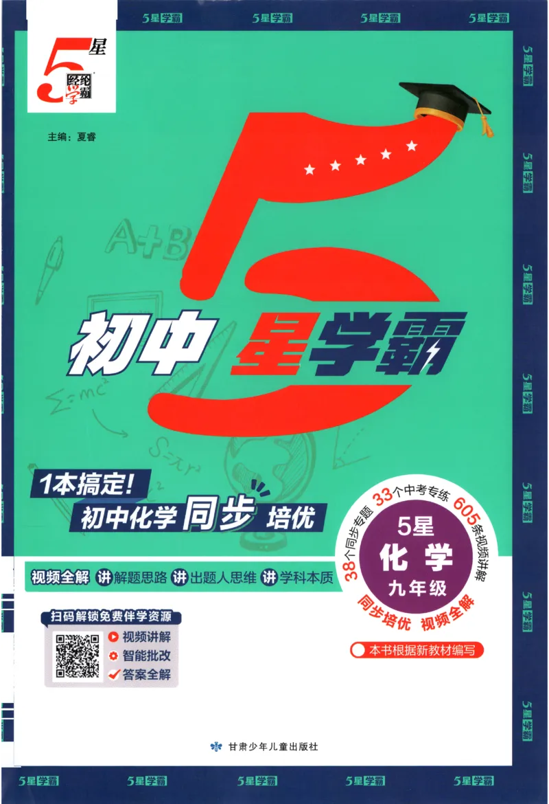 《2026秋《5星学霸》9全化学（人教版）_26秋小学初中各机构教辅大合集（一本、教材帮、阳光同学、王朝霞、实验班、小典中点、上分卷、白欧、课堂笔记等等）_26秋初中教辅资料》第1页预览