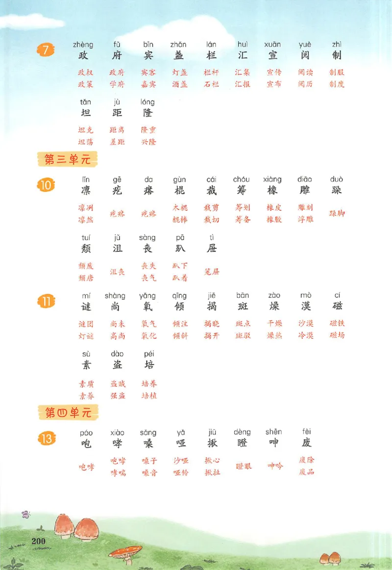《6年级上册语文课后生字组词25秋_2025秋小学语数英热门学习资料合集》第2页预览