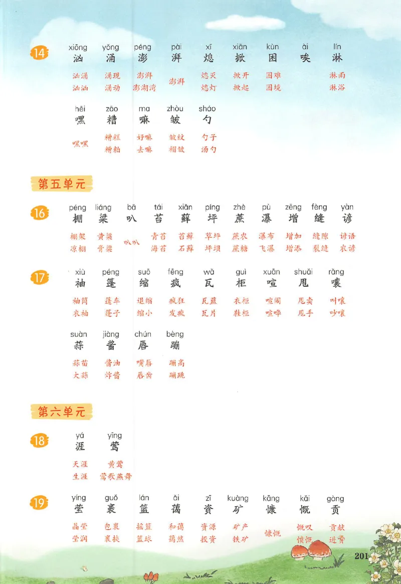 《6年级上册语文课后生字组词25秋_2025秋小学语数英热门学习资料合集》第3页预览