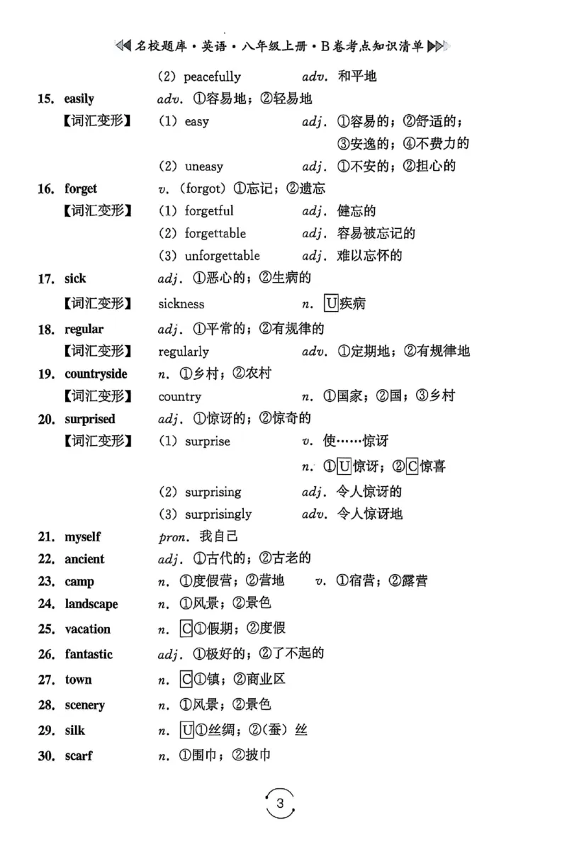 《B卷知识清单_26秋小学初中各机构教辅大合集（一本、教材帮、阳光同学、王朝霞、实验班、小典中点、上分卷、白欧、课堂笔记等等）_26秋初中教辅资料_26秋《名校题库》系列》第3页预览