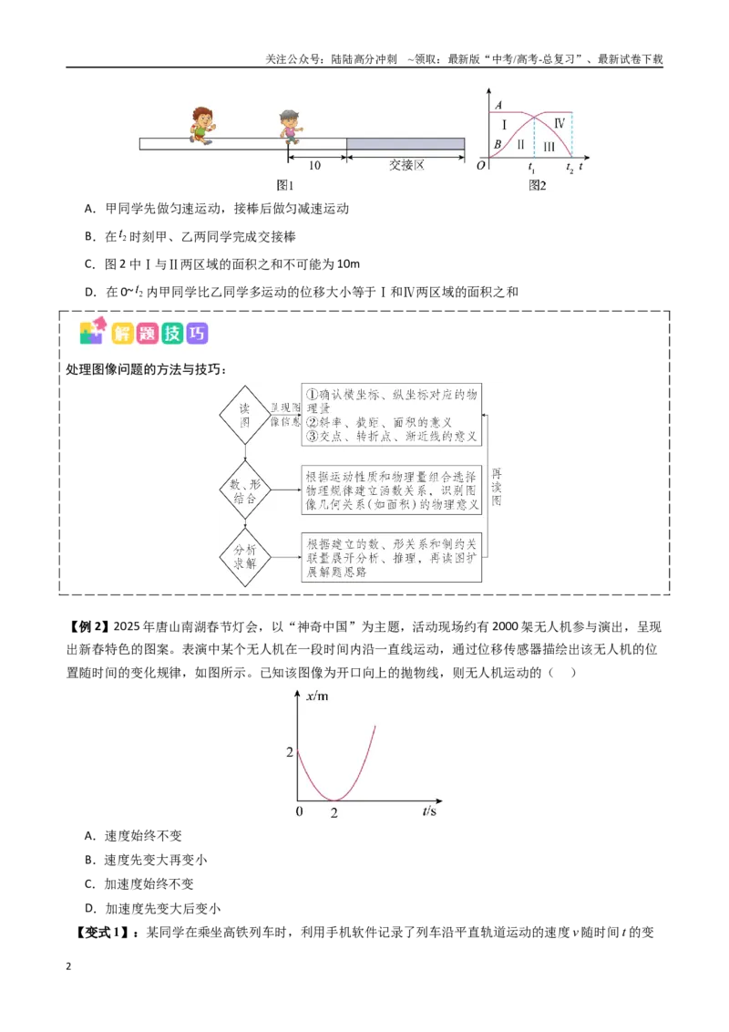 《抢分秘籍02运动图像四类常考问题和追及相遇问题（三大题型）（学生版）_04-物理-高考总复习_专项复习_2025年_2025年高考物理抢押秘籍（黑吉辽蒙专用）》第2页预览