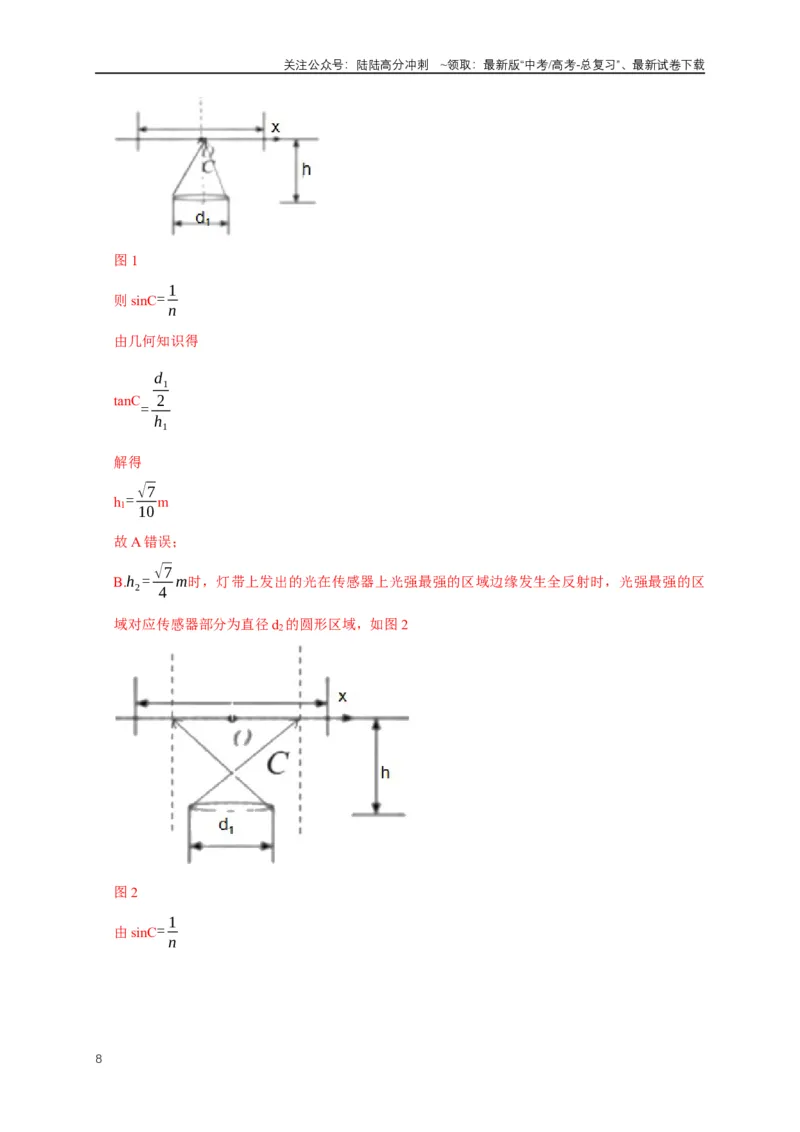 《易错点14不能明确光的传播路径确定折射率（4陷阱点4考点4题型）（教师版）_04-物理-高考总复习_专项复习_2025年_2025年高考物理考试易错题（新高考通用）_资料_2025版》第8页预览