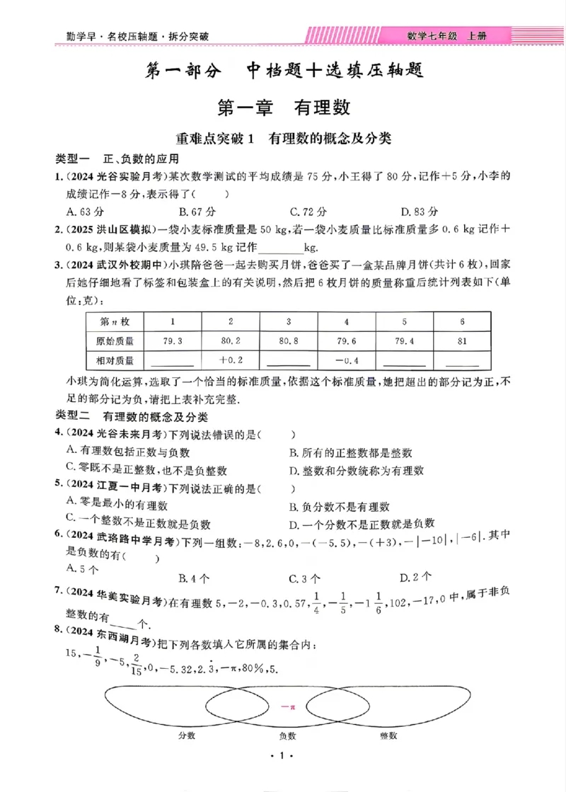 《名校压轴题7上人教学生版_26秋小学初中各机构教辅大合集（一本、教材帮、阳光同学、王朝霞、实验班、小典中点、上分卷、白欧、课堂笔记等等）_26秋初中教辅资料_26秋《勤学早》系列》第8页预览