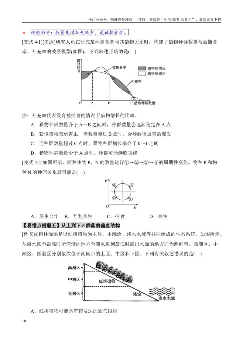 《易错点14生物与环境综合易错（8大陷阱）（学生版）_06-生物-高考总复习_专项复习_2025年_2025年高考生物考试易错题（新高考通用）》第10页预览