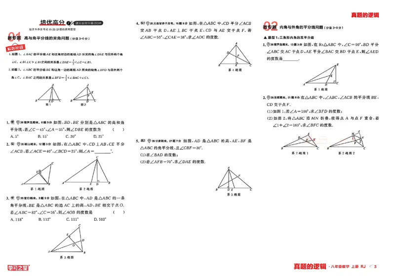 《专题卷A3_26秋小学初中各机构教辅大合集（一本、教材帮、阳光同学、王朝霞、实验班、小典中点、上分卷、白欧、课堂笔记等等）_26秋初中教辅资料_26秋《学习之星》系列_359》第5页预览