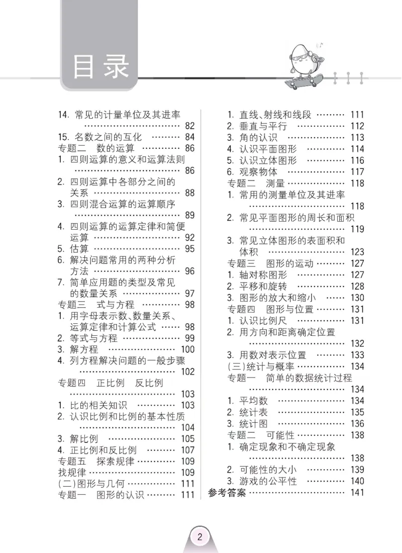 《冀教版数学六年级下册七彩口算题卡_口算题卡》第3页预览