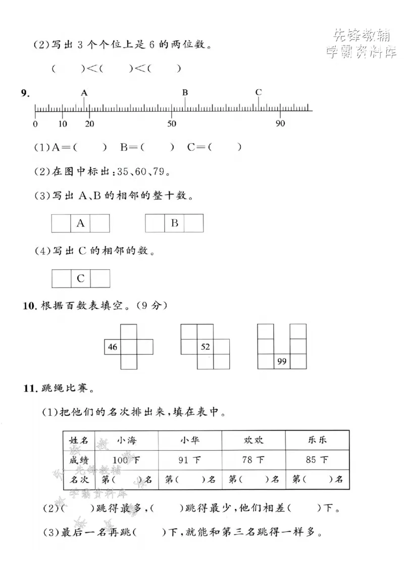 《2025沪教版一下数学基础知识专项拔尖测试卷-在计数器上-SY_1年级下册同步教辅_1下-数学_一下数学-单元+期中+期末试卷_数学-沪教版资料》第2页预览
