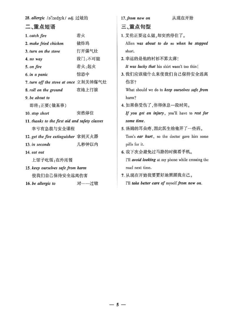 《八上英语练测考背记手册加默写手册_2027版初中《练测考》8年级上册（英语）（鲁教）》第6页预览