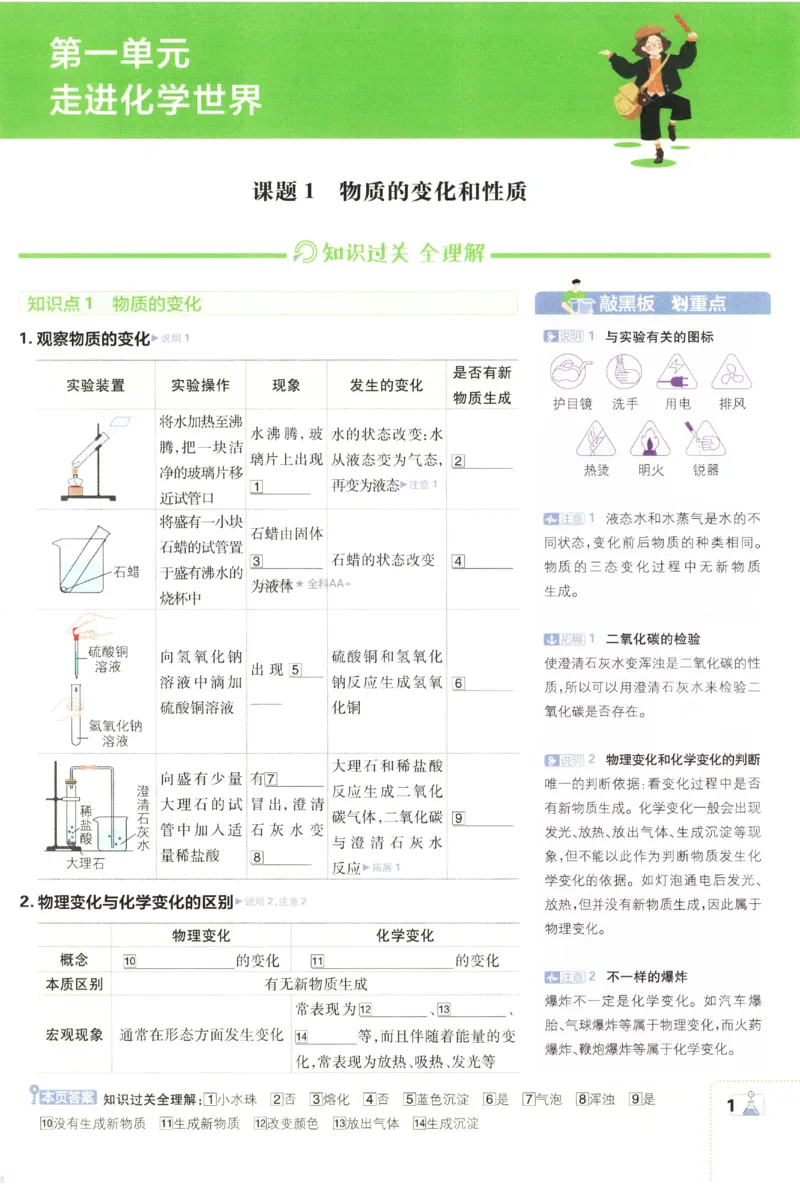 《2027《初中化学•必刷题》9上狂K重点_26秋小学初中各机构教辅大合集（一本、教材帮、阳光同学、王朝霞、实验班、小典中点、上分卷、白欧、课堂笔记等等）_26秋初中教辅资料》第5页预览