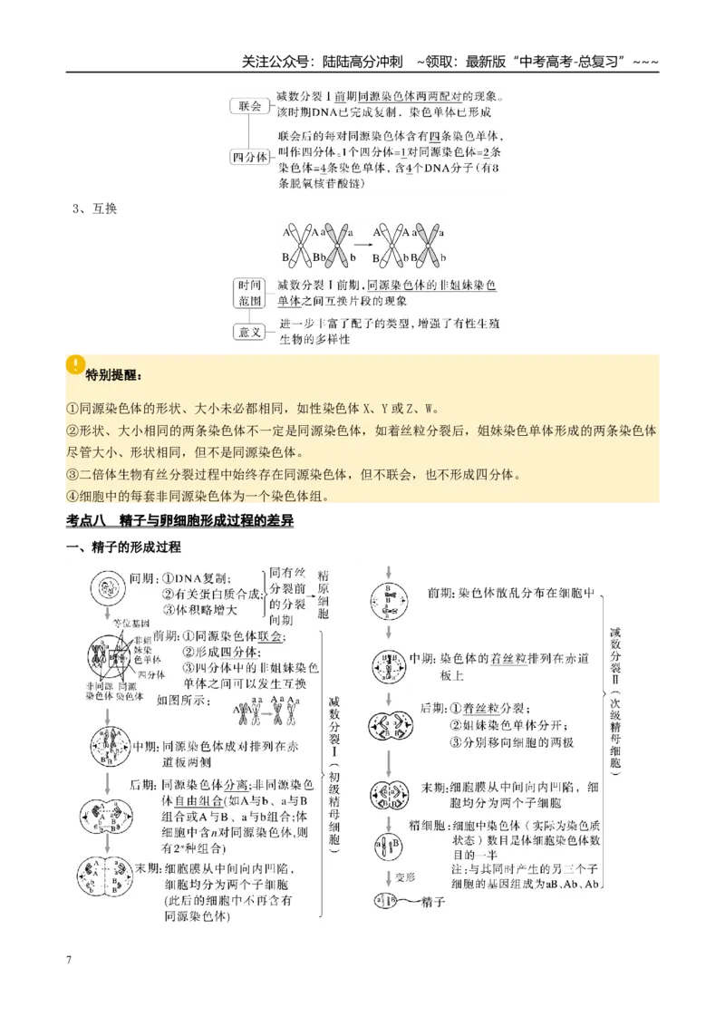 《抢分清单04细胞的生命历程（14大考点+6大易错）（核心知识必背）_06-生物-高考总复习_专项复习_2026年-生物高考专项复习_2026年高考生物终极冲刺讲练测（全国通用）-G459_2026版》第7页预览