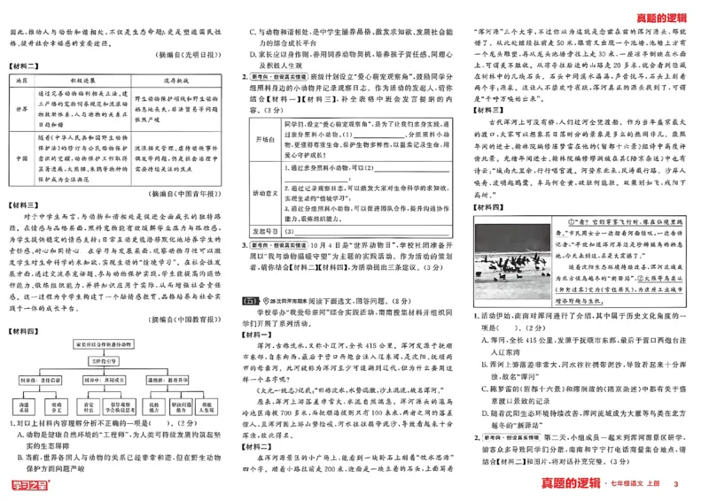 《七上语文专项卷A3_26秋小学初中各机构教辅大合集（一本、教材帮、阳光同学、王朝霞、实验班、小典中点、上分卷、白欧、课堂笔记等等）_26秋初中教辅资料_26秋《学习之星》系列》第6页预览