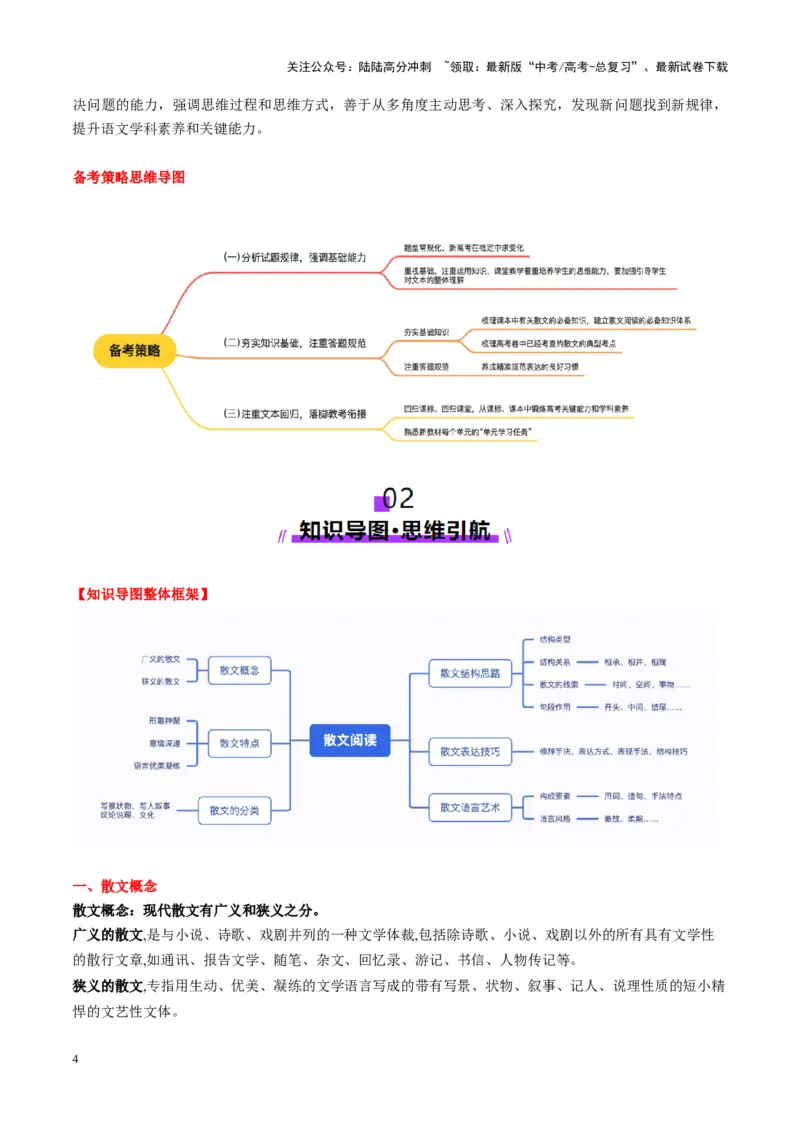 《散文阅读第一课（讲义）教师版_一轮复习_2025年_2025年高考语文一轮复习讲义+练习+课件（新教材新高考）_散文阅读》第4页预览