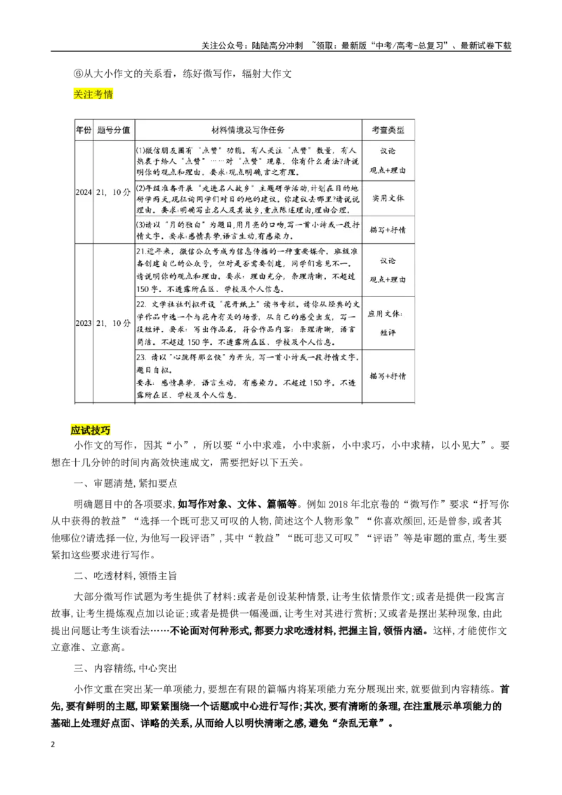 《抢分秘籍微写作解题秘籍（教师版）_专项复习_2025年_2025年高考语文抢分秘籍（新高考专用）_2025版》第2页预览
