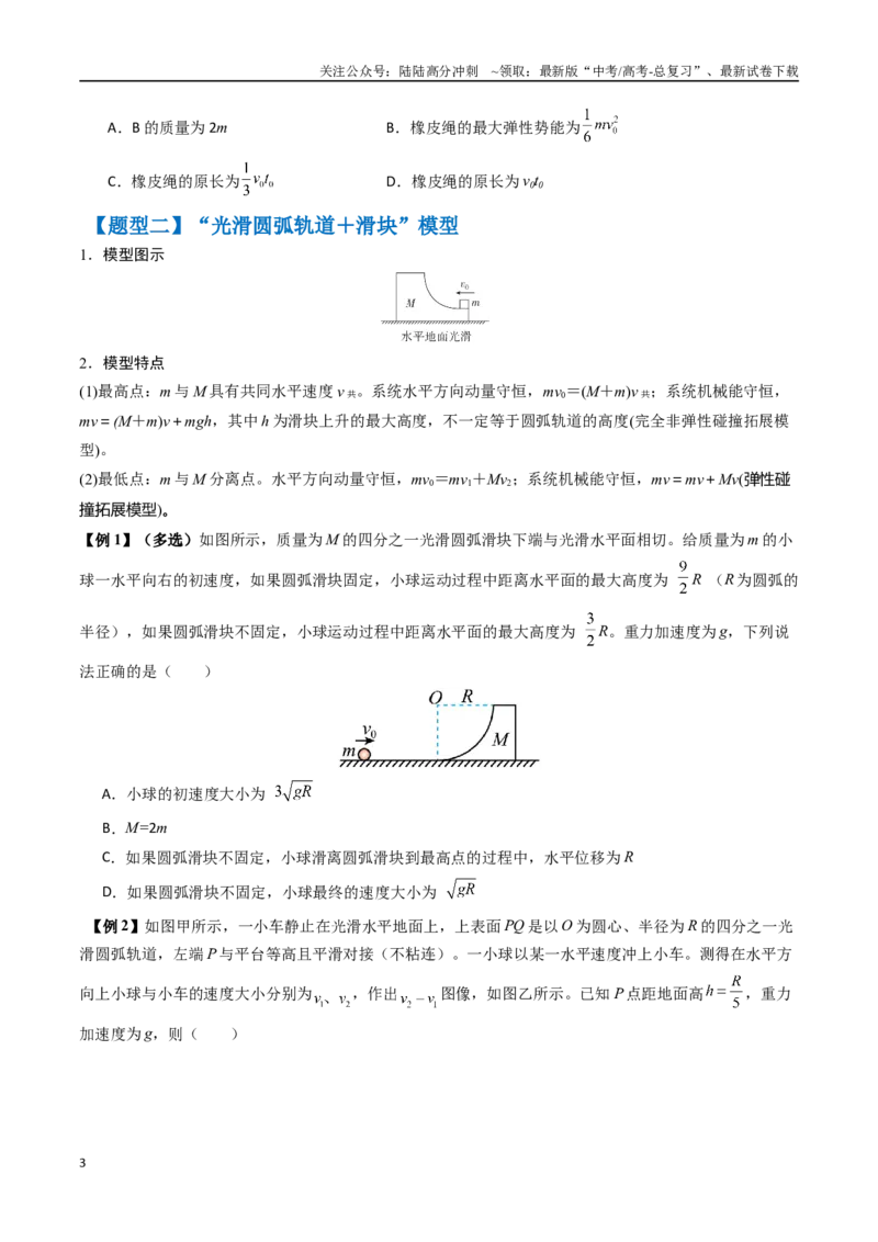 《抢分秘籍07碰撞类问题与动量守恒的综合应用（五大题型）（学生版）_04-物理-高考总复习_专项复习_2025年_2025年高考物理抢押秘籍（黑吉辽蒙专用）》第3页预览