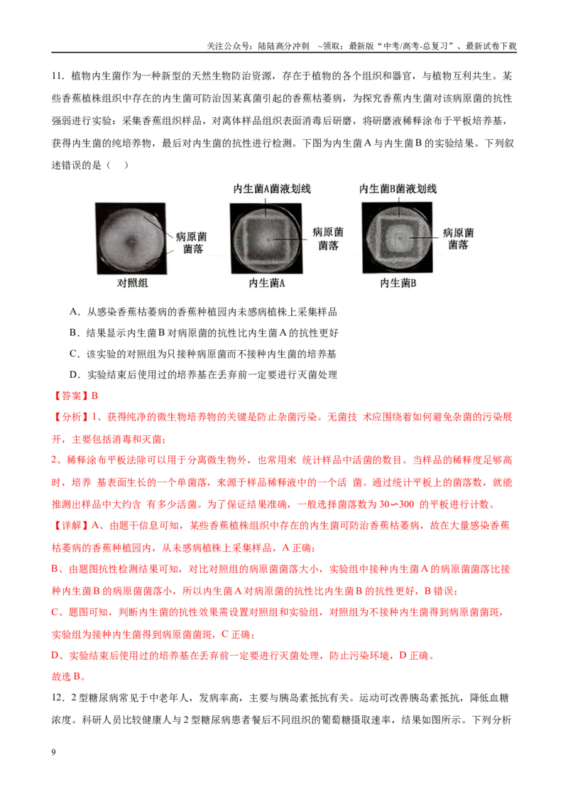 《模拟卷04（福建专用）（解析版）_06-生物-高考总复习_专项复习_2025年_2025年高考生物模拟卷（福建专用）8套》第9页预览