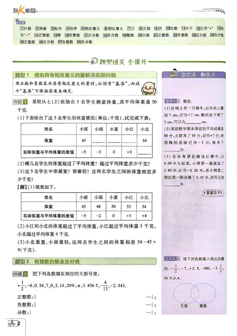 《狂K重点_2027版初中《必刷题》7年级上册（数学）（浙教版）》第3页预览