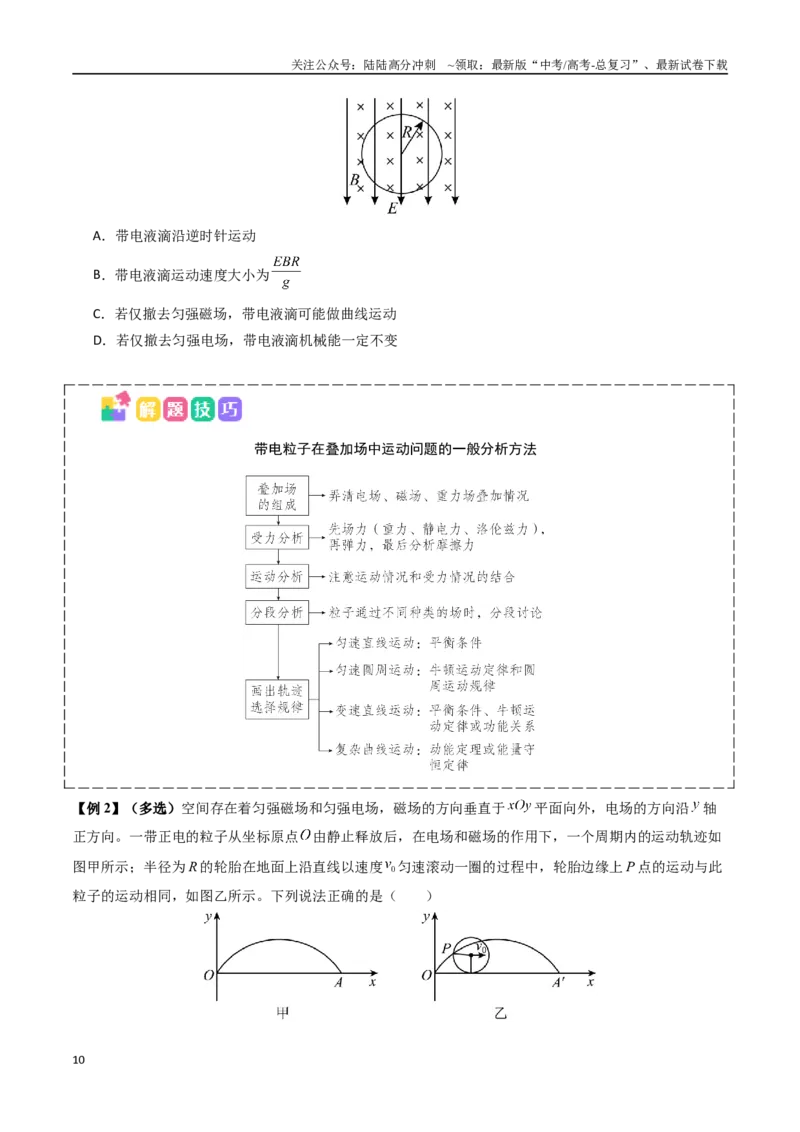 《抢分秘籍11带电粒子在组合场、叠加场中的运动（五大题型）（学生版）_04-物理-高考总复习_专项复习_2025年_2025年高考物理抢押秘籍（陕西、山西、宁夏、青海专用）》第10页预览
