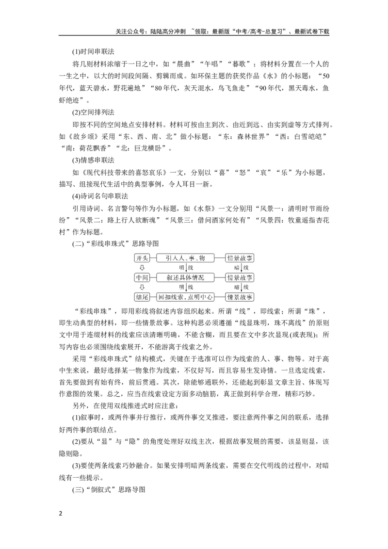 《板块10写作课时95　精巧构思，曲笔叙事——匠心独运，行文跌宕_一轮复习_2024年_2024高考语文大一轮复习课件讲义新人教版知识总结_2024年高考语文一轮复习讲义（部编新高考版）》第2页预览