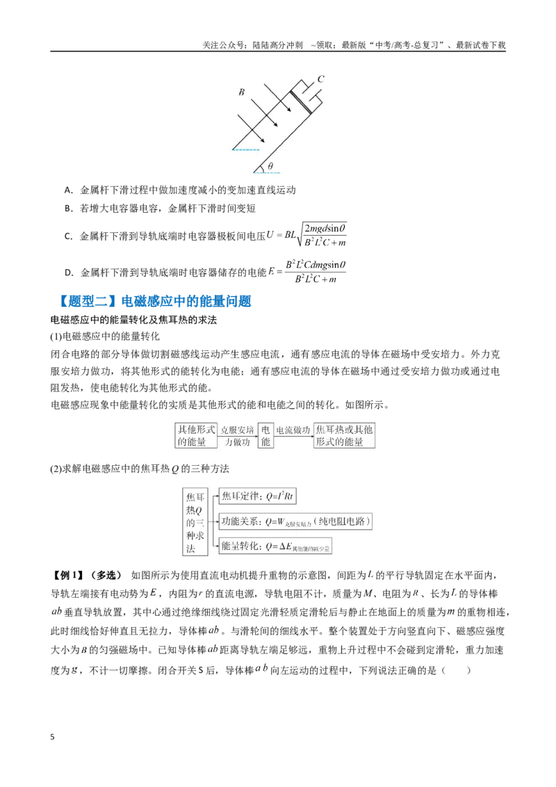《抢分秘籍13电磁感应中的动力学、能量和动量问题（三大题型）（学生版）_04-物理-高考总复习_专项复习_2025年_2025年高考物理抢押秘籍（黑吉辽蒙专用）》第5页预览