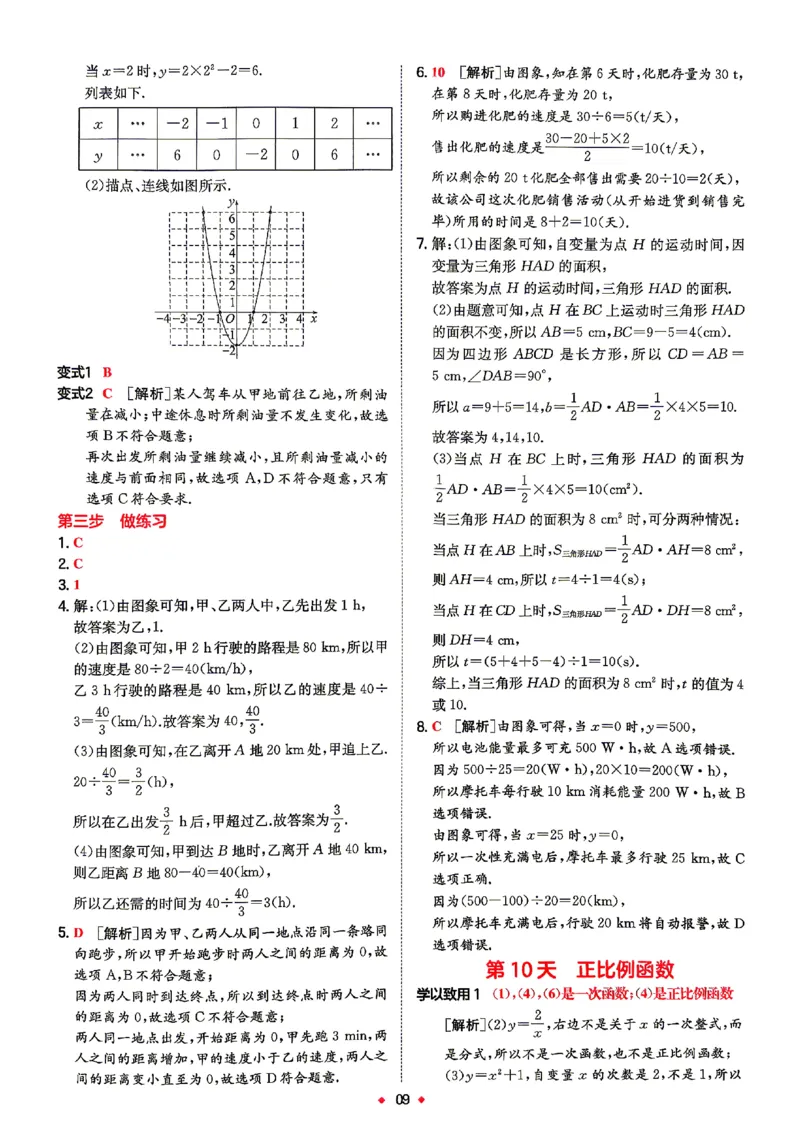 《2026秋《一本•预备新初二》数学(沪科)答案详解_2027版初中《一本预备新初二》数学(沪科)》第10页预览