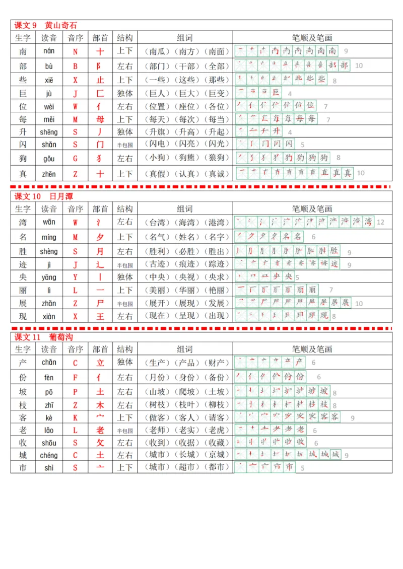 《1_24秋新版生字笔顺课课贴_2年级上册同步教辅_2上-语文_二上语文-生字+字帖》第5页预览