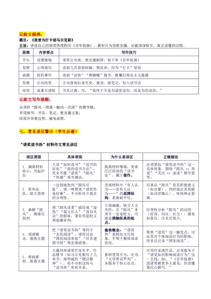 《江西9月多校联考“诺奖读书热”现象的思辨”审题立意及范文_专项复习_2026年-语文专项复习_582026年高考语文各地名校模考卷作文导写》第5页预览