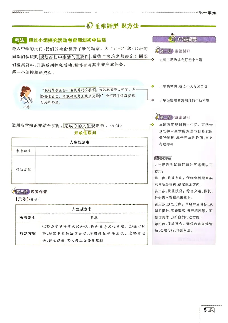 《2027《理想树•必刷题7上》道法狂K重点_2027版初中《必刷题》7年级上册（道法）》第8页预览