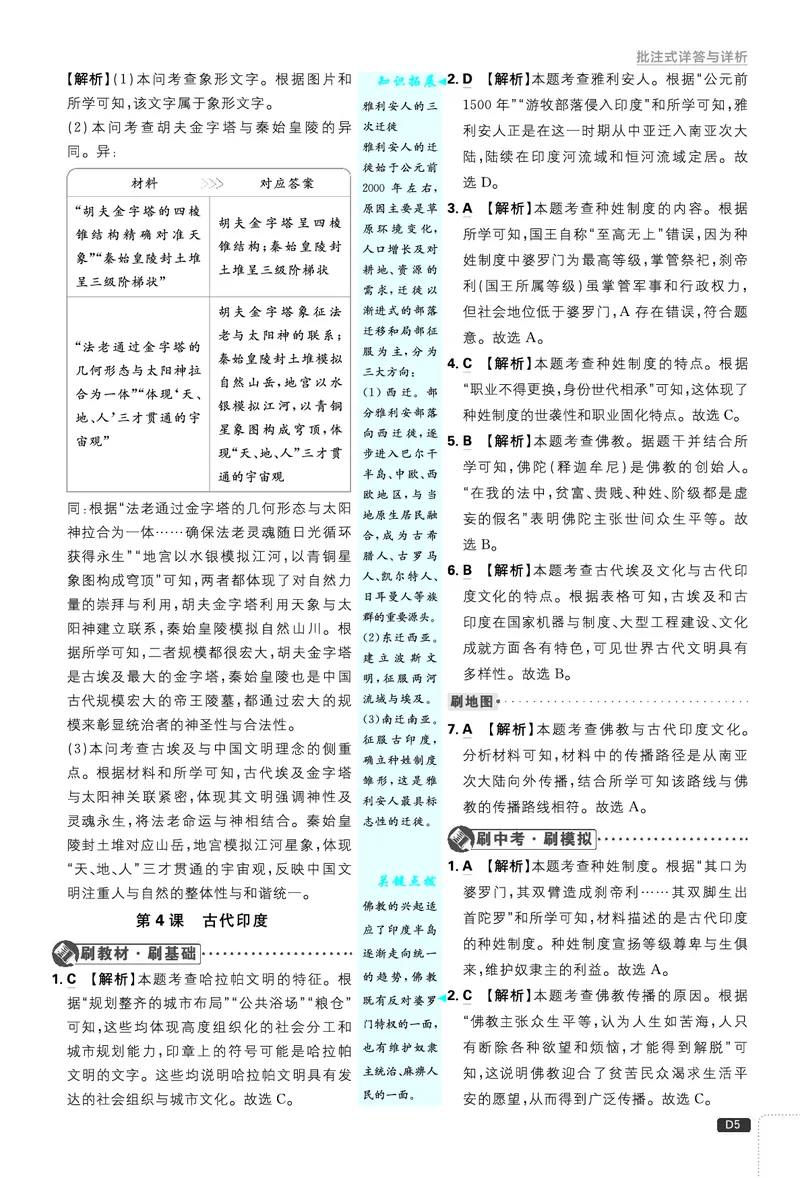 《第一单元~第二单元_26秋小学初中各机构教辅大合集（一本、教材帮、阳光同学、王朝霞、实验班、小典中点、上分卷、白欧、课堂笔记等等）_26秋初中教辅资料_26秋《必刷题》系列》第5页预览