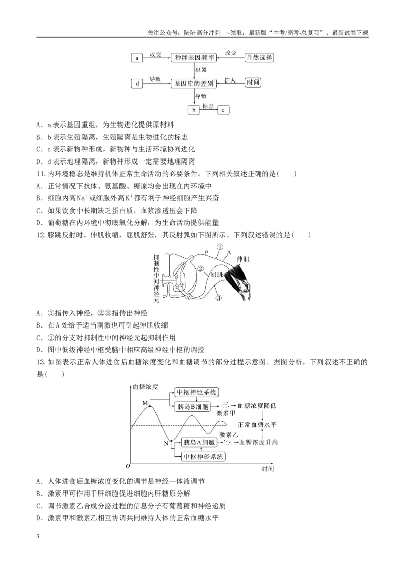 《模拟卷03（考试版）_06-生物-高考总复习_专项复习_2025年_2025年高考生物模拟卷（新疆、西藏专用）8套》第3页预览