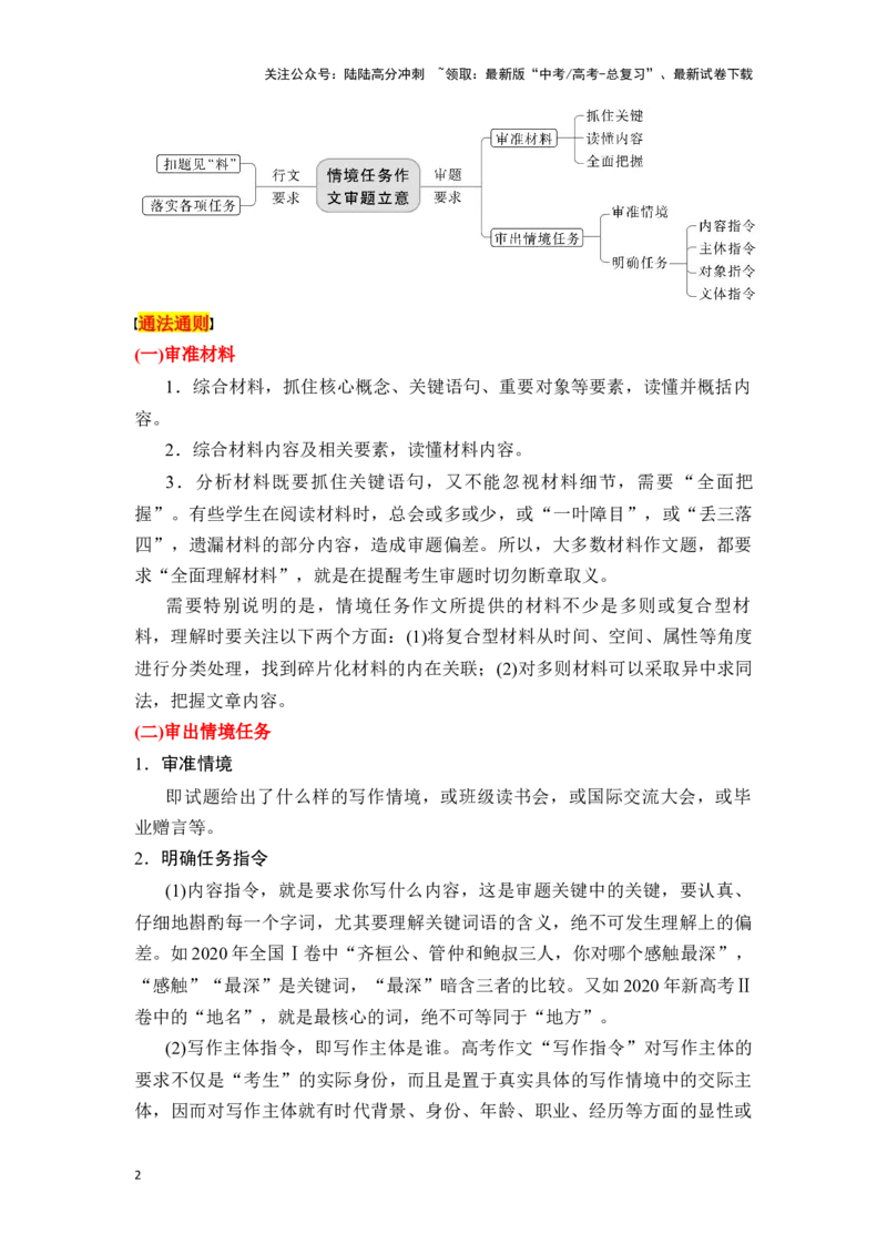 《新高考语文一轮复习作文专题二：任务驱动作文审题立意（教师版）_一轮复习_2025年_2025年高考语文一轮复习一本通（全国通用）_资料》第2页预览