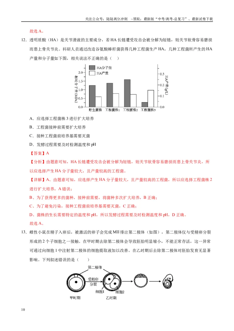 《模拟卷01（重庆专用）（解析版）_06-生物-高考总复习_专项复习_2025年_2025年高考生物模拟卷（重庆专用）4套》第10页预览