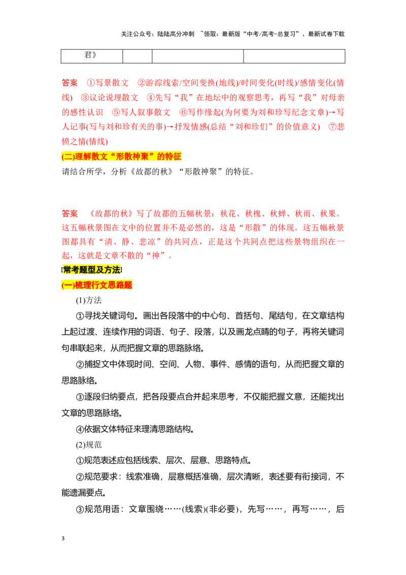 《新高考语文一轮复习文学类文本阅读散文专题二：分析思路结构（教师版）_一轮复习_2025年_2025年高考语文一轮复习一本通（全国通用）_资料》第3页预览